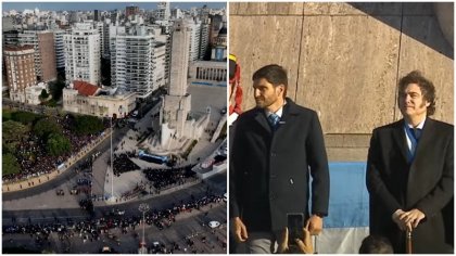 Milei en Rosario: poca gente y un discurso bizarro para volver a llamar al “Pacto de Mayo”