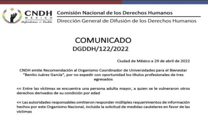 Vulneraciones a derechos humanos en las Universidades para el Bienestar 