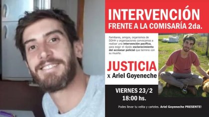 Justicia por Ariel Goyeneche: este viernes marchan a la Comisaría 2° de Paraná 