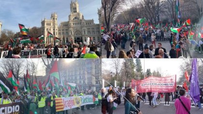 Estado Español: masiva movilización por Palestina en Madrid