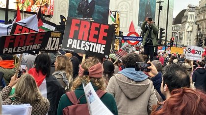 Masiva manifestación en Londres en solidaridad con Palestina