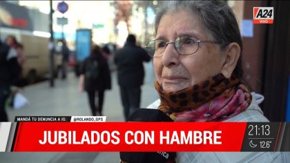 El drama de los jubilados: comer una vez al día