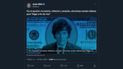 Milei "celebra” que la población queme sus ahorros porque no llega a fin de mes