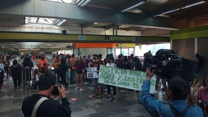 Metro Universidad: Protestan estudiantes contra la militarización del transporte