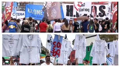 Organismos de DDHH junto a sindicatos marcharon en Plaza de Mayo