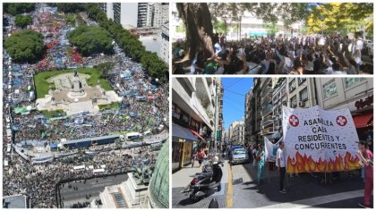 Arriba la Salud, abajo el DNU, la Ley Omnibus y el Protocolo antiprotesta