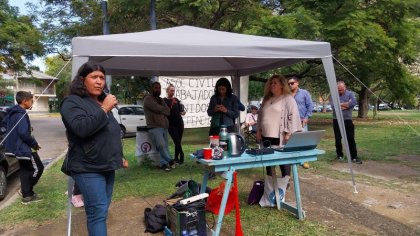 Acampe frente a oficinas del Ministerio de Desarrollo Social