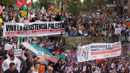 Madrid: miles en las calles se sumaron a las manifestaciones en Europa a favor del pueblo palestino