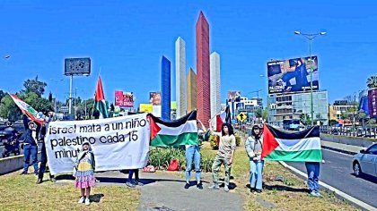 Protesta en Satélite contra el bombardeo en Palestina