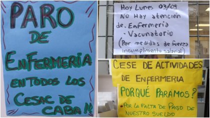 Enfermería para por 48 horas en los Centros de Salud porteños