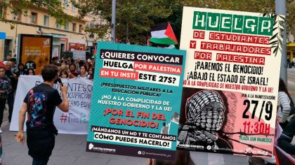 Se extienden las asambleas en IES y campus de Zaragoza votando la huelga por Palestina este 27S