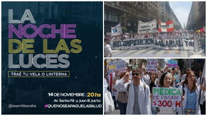 Novena semana de lucha de residentes y concurrentes se preparan hacia jornada nacional el 17N