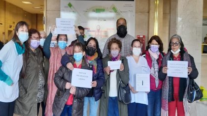 Conflicto en la Clínica Constituyentes: recorrida en el Hospital Posadas y solidaridad obrera