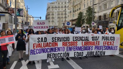 Marcha estatal de las trabajadoras del SAD contra la precariedad y por la remunicipalización del servicio