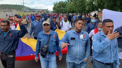 Indignación y movilización de los trabajadores de Guayana exigiendo la libertad de los obreros de Sidor 