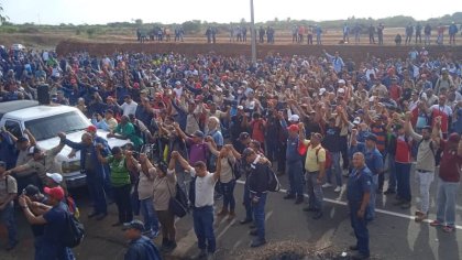 Contundente demostración de fuerzas en el tercer día de la lucha de los trabajadores de Sidor