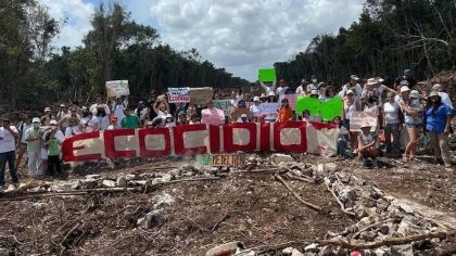 Pese a las promesas de López Obrador hay miles de hectáreas deforestadas para construir el tren Maya