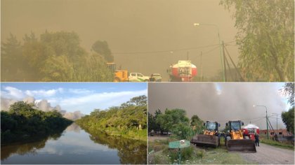 Voraz incendio en la Reserva Natural de Punta Lara