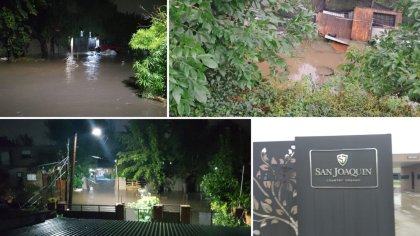 Desbordó el lago artificial de un country y provocó destrozos en los barrios aledaños