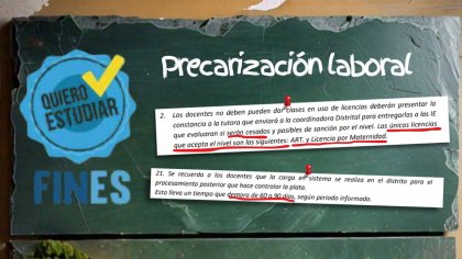 Docentes del Plan FinEs de Kicillof: "No cobramos y si nos enfermamos nos despiden"