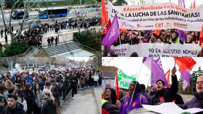 El rector de la Complutense pide la militarización del campus ante la protesta de estudiantes y sanitarios contra Ayuso 