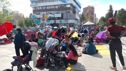 Acampe de las organizaciones sociales en Neuquén