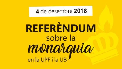 Els referèndums sobre la monarquia arriben a Catalunya: UB i UPF votaran el 4 de desembre