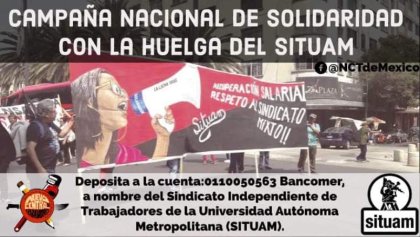 La Nueva Central de Trabajadores impulsa campaña nacional en solidaridad con el SITUAM