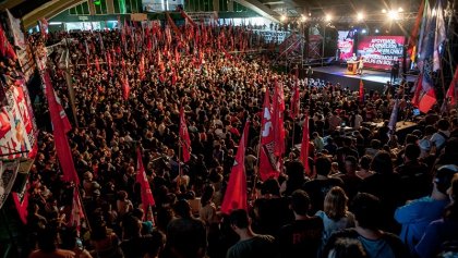 El PTS-Frente de Izquierda llenó Ferro en apoyo a la rebelión chilena y contra el golpe en Bolivia