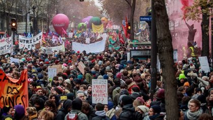 Masiva movilización en Francia en la primera jornada de huelga general