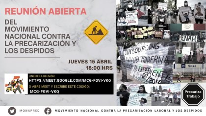 Reunión Abierta: MONAPRED, 1ro de mayo, outsourcing y educación publica