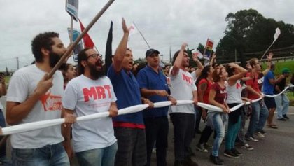 Importante corte de ruta en defensa de la ocupación de fábrica MABE de Campinas