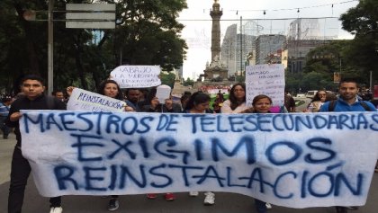 Marcha de la CNTE por el V Informe de gobierno de Enrique Peña Nieto