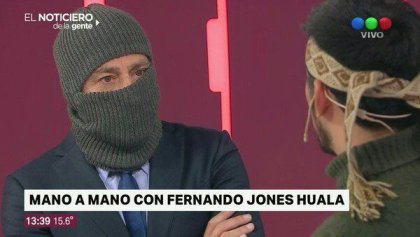 Repetto se puso un pasamontañas y destiló racismo ante Fernando Jones Huala