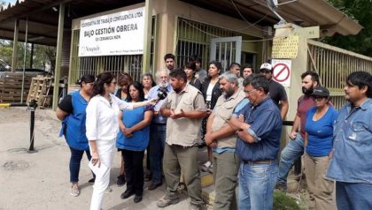 Maquinazo de ceramistas, textiles y obreros de la Planta de Agua Pesada 