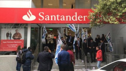 Paro nacional bancario contra el cierre de 100 sucursales del Santander