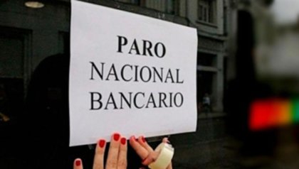 Paro bancario de 24 horas en todo el país