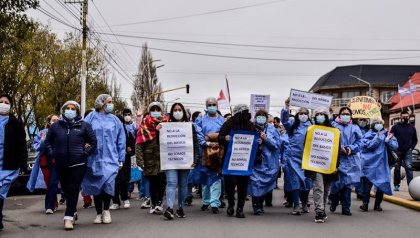 Río Gallegos: trabajadores de enfermería protestaron contra el ajuste salarial