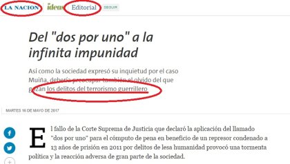 La reacción de La Nación: del “todos nosotros libres” al “todos ustedes presos”