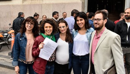 Presentación judicial y apoyo de trabajadoras de Arba frente a la negativa de licencia por maternidad 