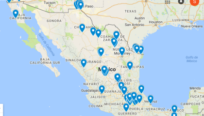 Mapa interactivo de resistencias obreras en México