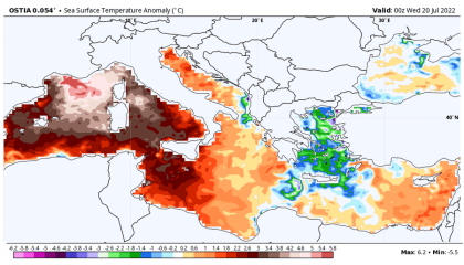 Crisis climática: el Mediterráneo alcanzó los 30 grados, 6 por encima de lo esperado