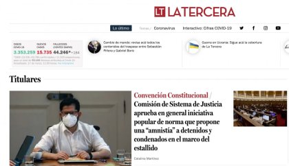 Impacto en la prensa por aprobación de iniciativa popular de amnistía a presos de la revuelta