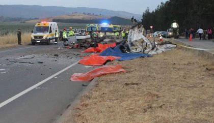 Accidente en Angol, mueren 9 temporeros agrícolas