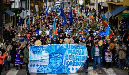 Más de 200 mapuche se manifestaron por el Machi Celestino Córdova