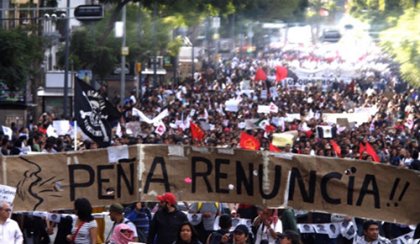 Acciones del 20 noviembre en México y el mundo en solidaridad con Ayotzinapa