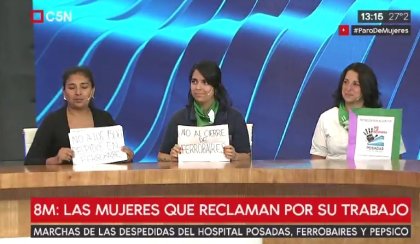 #8M Trabajadoras despedidas de Ferrobaires y del Hospital Posadas en C5N - YouTube