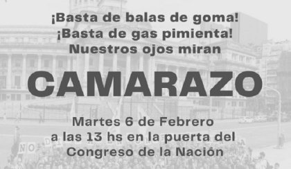 Contra la represión: este martes camarazo de aRGra frente al Congreso