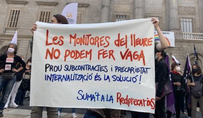 "El tiempo libre y de comedor ¡también es educación!", el grito de las monitoras durante la huelga educativa