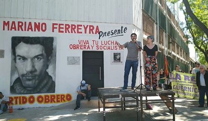 Homenaje a Mariano Ferreyra: la Naranja Ferroviaria y el PTS presentes en los actos 